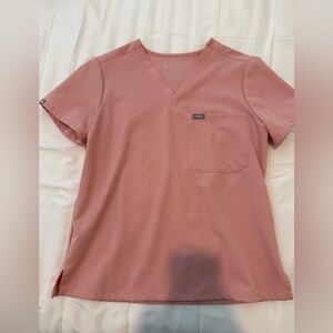 FIGS Pink Scrub Catarina Top